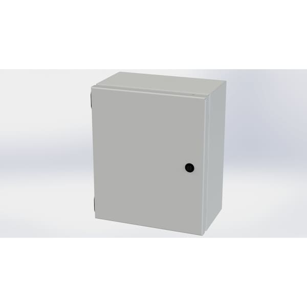 1/4 Turn Latch Electrical Enclosures, 12 in H, 6 in D, 10 in W, NEMA 3R, 4, 12, 13, Carbon Steel